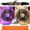 40 LED Light Up Halloween Wreath - Orange Purple Green Halloween - Bright Style